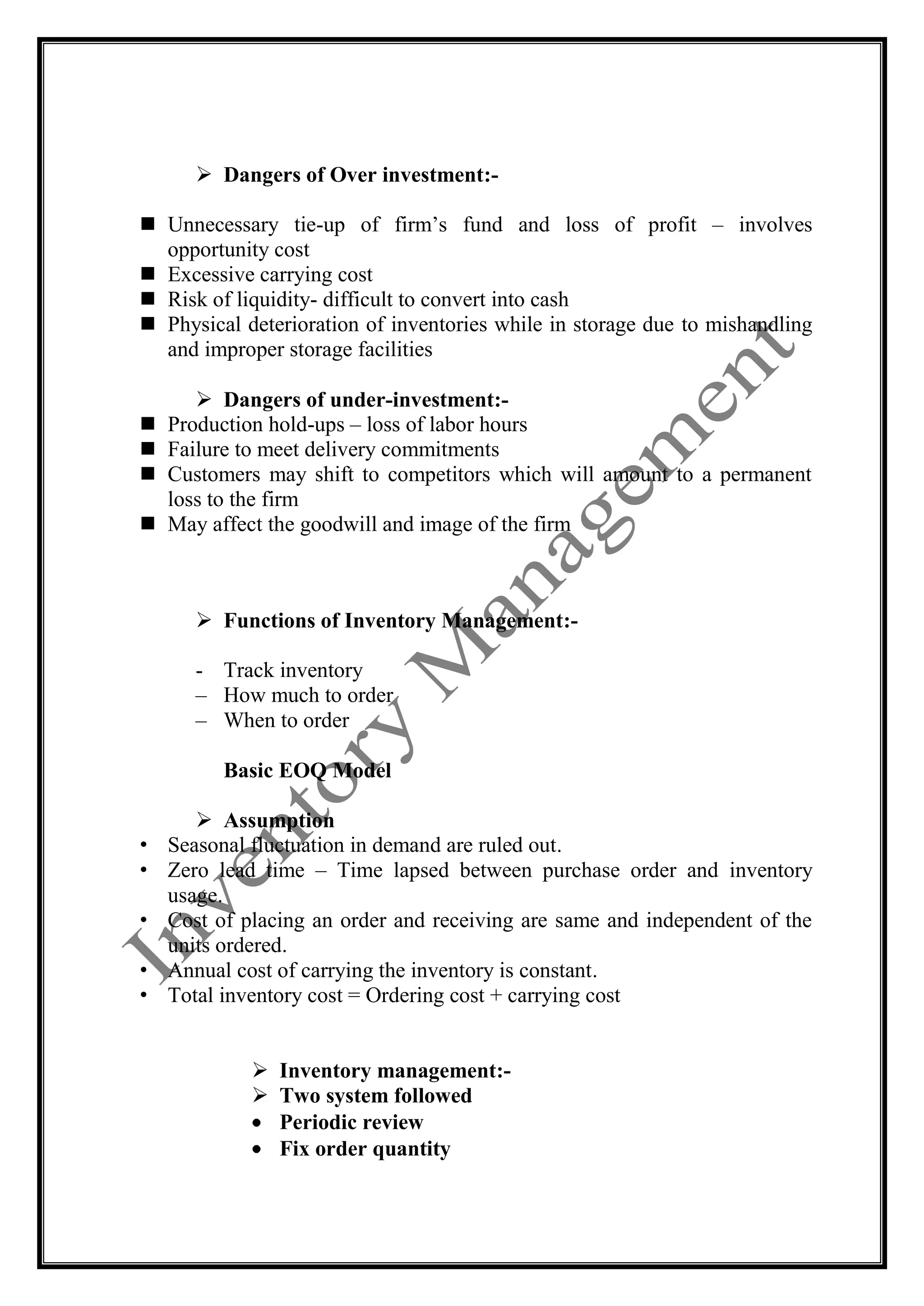 Inventory is a list for goods and materials, or those goods and materials themselves, held available in stock by a business.