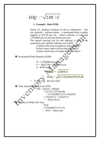 The Controlled variables