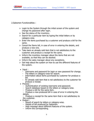 Sales and inventory management project report | PDF