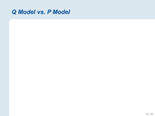12 – 27
Q Model vs. P Model
 