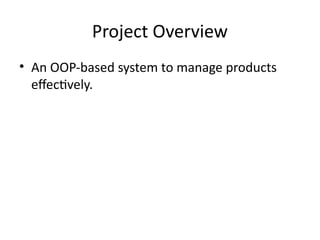 Comprehensive C++ OOP Inventory Management System Project | PPTX