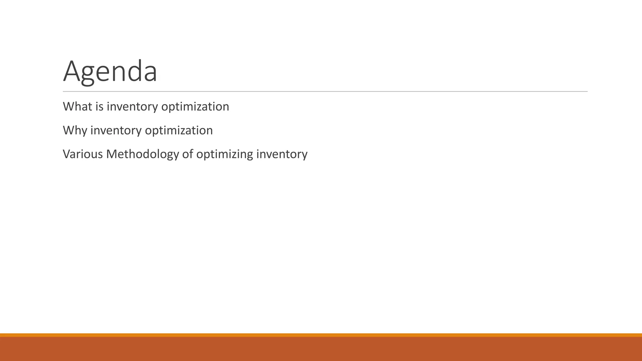 Inventory optimization techniques pptx mechanical and industrial