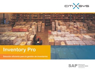 Inventory Pro
Solución eficiente para la gestión de inventarios
 