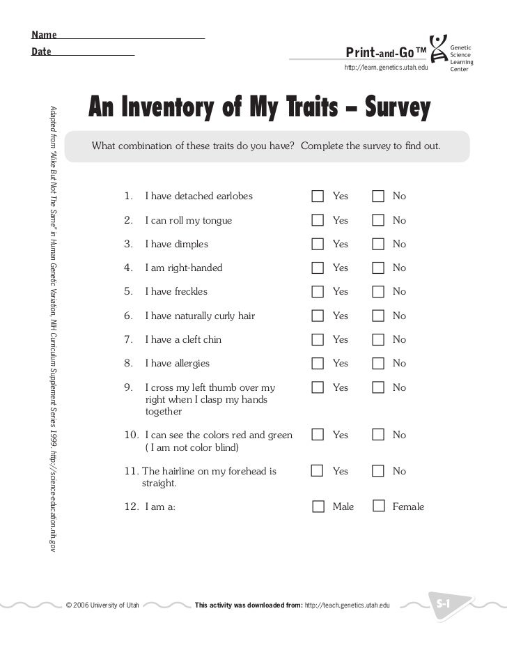 personal inventories