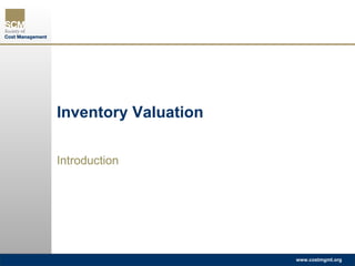 Inventory Valuation Introduction  