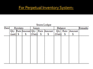 For Perpetual Inventory System:

 