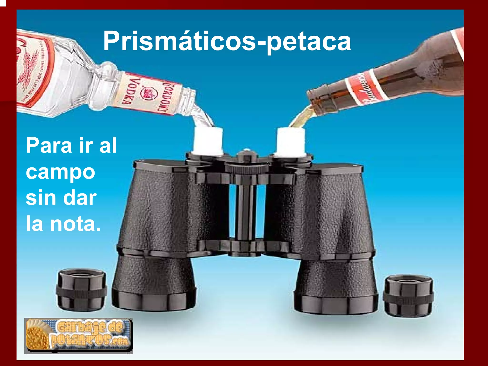 Prismáticos-petaca


Para ir al
campo
sin dar
la nota.
 