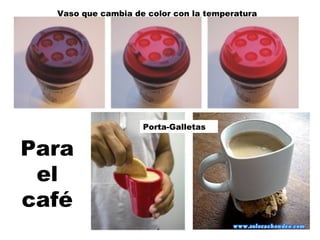 Para el café Vaso que cambia de color con la temperatura Porta-Galletas 