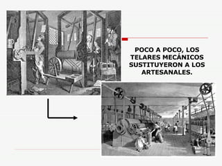 POCO A POCO, LOS TELARES MECÁNICOS SUSTITUYERON A LOS ARTESANALES. 