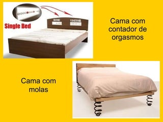 Cama com contador de orgasmos Cama com molas 