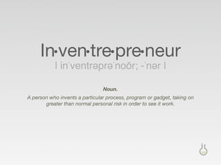 Inventrepreneurship by Paul Ingram