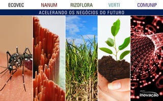 ECOVEC NANUM RIZOFLORA VERTI COMUNIP
ACELERANDO OS NEGÓCIOS DO FUTURO
GRUPO
 