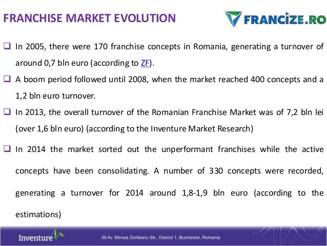 Inventure The Romanian Franchise Market Key Data 2013 2014