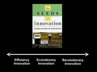 Efficiency Innovation Evolutionary Innovation Revolutionary Innovation 