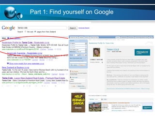 Part 1: Find yourself on Google 