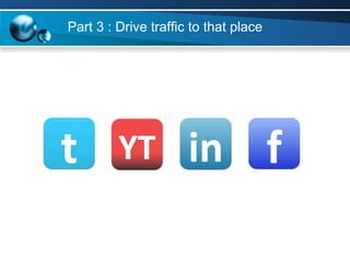 Part 3 : Drive traffic to that place 