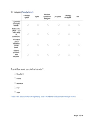 Inver hills Course Evaluation Form | PDF