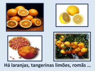 Há laranjas, tangerinas limões, romãs … 