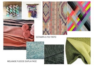 ESTAMPA X FIO TINTO
MELANGE FLEECE DUPLA FACE
 