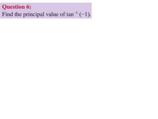Inverse trigonometric functions from class 12