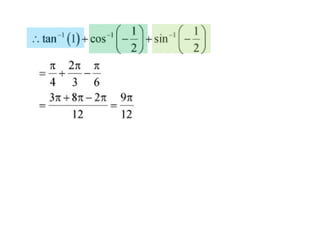 Inverse trigonometric functions from class 12 maths