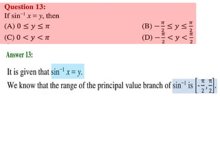 Inverse trigonometric functions from class 12 maths