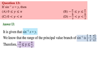Inverse trigonometric functions from class 12 maths