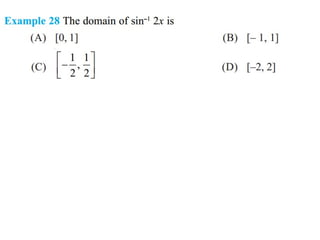Inverse trigonometric functions from class 12 maths