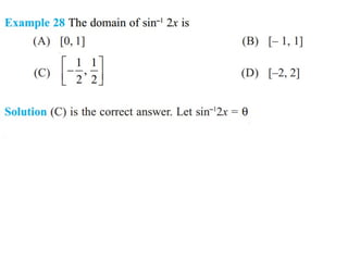 Inverse trigonometric functions from class 12 maths