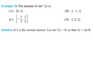 Inverse trigonometric functions from class 12 maths