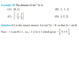 Inverse trigonometric functions from class 12 maths