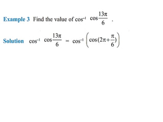 Inverse trigonometric functions from class 12 maths