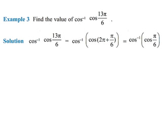 Inverse trigonometric functions from class 12 maths