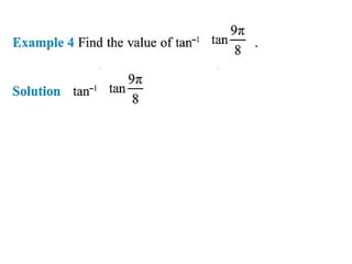 Inverse trigonometric functions from class 12 maths