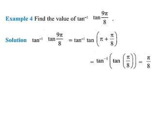 Inverse trigonometric functions from class 12 maths