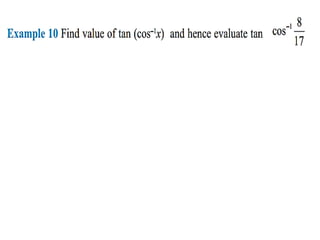 Inverse trigonometric functions from class 12 maths