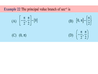 Inverse trigonometric functions from class 12 maths
