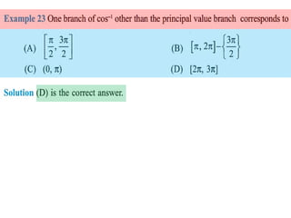Inverse trigonometric functions from class 12 maths