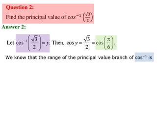Inverse trigonometric functions from class 12 maths