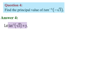 Inverse trigonometric functions from class 12 maths