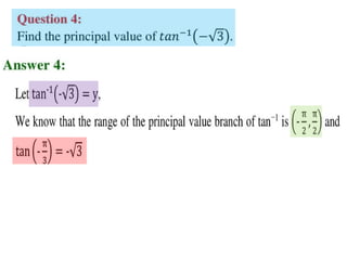 Inverse trigonometric functions from class 12 maths