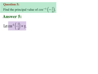 Inverse trigonometric functions from class 12 maths