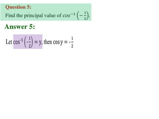 Inverse trigonometric functions from class 12 maths