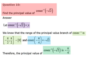 Inverse trigonometric functions from class 12 maths