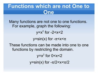 The function may also take the form of a set of equations 