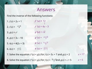 Algebra Inverse Functions PowerPoint.pptx