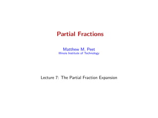 Comprehensive Guide to Partial Fraction Expansion in Control Systems ...
