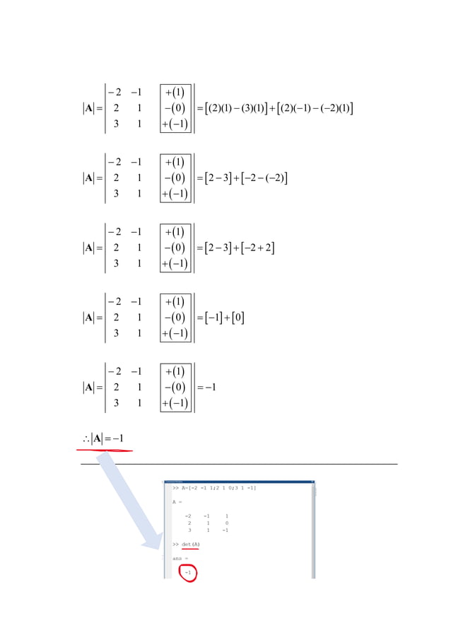 inverse matrix of cofactors adjoint formular | PDF