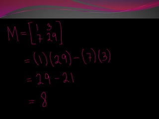 Solving the Inverse of a 2x2 Matrix