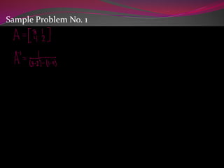 Sample Problem No. 1